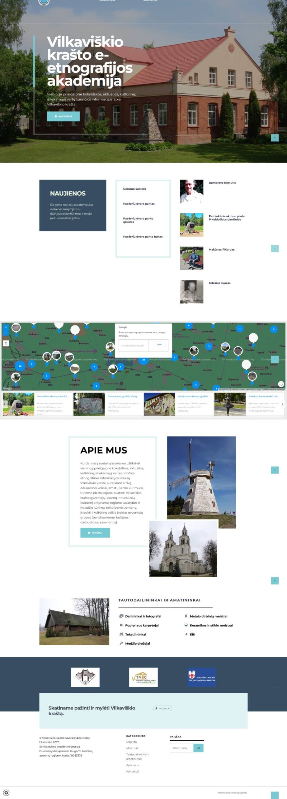 Sito web di e-etnografia della regione di Vilkaviškis