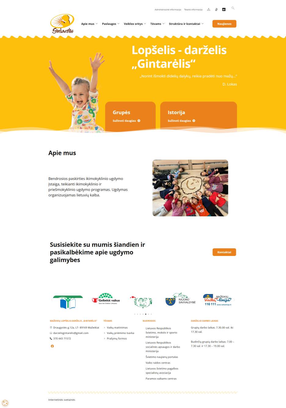 Asilo nido e scuola materna Gintarėlis a Mažeikiai