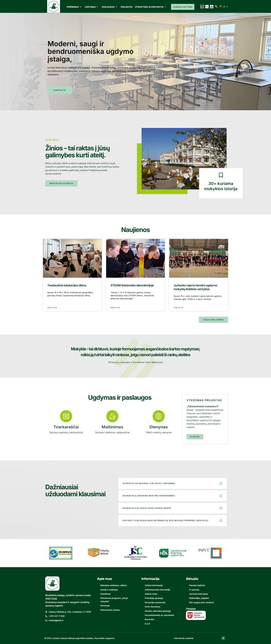 Scuola primaria Jurbarkas Vytautas il Grande